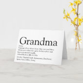 Weltbeste Oma, Großmutter Definition Karte (Gelbe Blume)