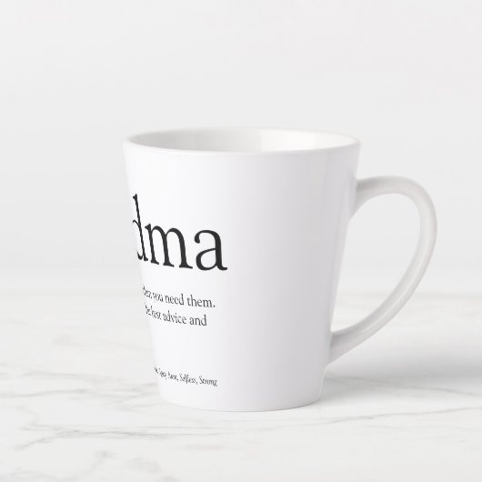 Weltbeste Oma, Großmutter Definition Milchtasse (Rechts)