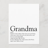 Weltbeste Oma, Großmutter Definition Postkarte (Vorderseite)