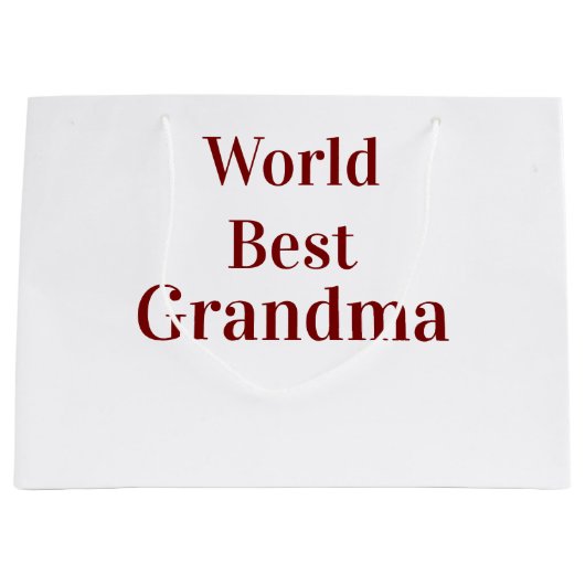 Weltbeste Oma Großmutter Großeltern pink n Große Geschenktüte (Vorderseite)