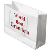 Weltbeste Oma Großmutter Großeltern pink n Große Geschenktüte (Vorderseite Schrägansicht)