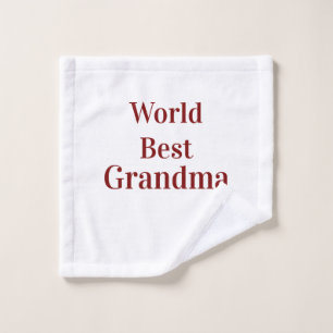 Weltbeste Oma Großmutter Großeltern rosa n Waschlappen