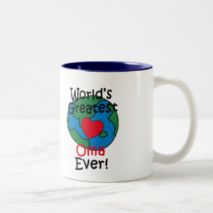Weltbeste Oma Herz Zweifarbige Tasse