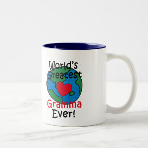Weltbeste Oma Herz Zweifarbige Tasse