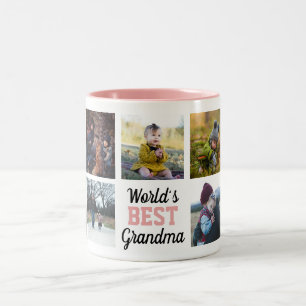 Weltbeste Oma Individuelle Fototasse Zweifarbige Tasse