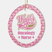 Weltbeste Onkologie-Krankenschwester Keramikornament (Links)