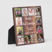 Weltbeste Opa-12-Fotocollage-Palettenholz Fotoplatte (Vorderseite)