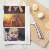 Weltbeste Opa Custom 6 FotoCollage Geschirrtuch (Viertel Falte)