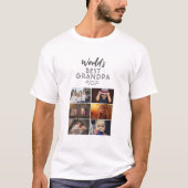 Weltbeste Opa Custom 6 FotoCollage T-Shirt (Vorderseite)