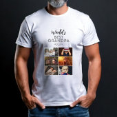 Weltbeste Opa Custom 6 FotoCollage T-Shirt