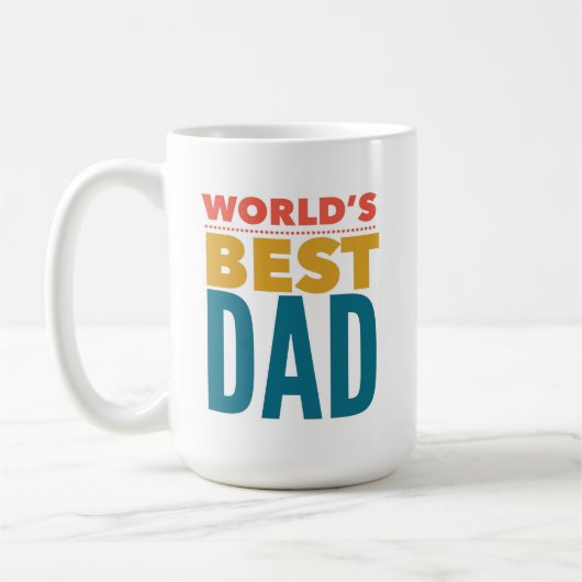 Weltbeste Papa-Multicolor-Tasse Kaffeetasse (Links)