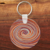 Weltbeste Pet Sitter Groovy Paw Print Caregiver Schlüsselanhänger (Rückseite)