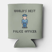 Weltbeste Pixelpolizei Dosenkühler (Vorderseite)