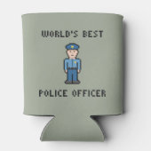 Weltbeste Pixelpolizei Dosenkühler (Rückseite)