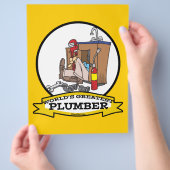 WELTBESTE PLUMBER III MÄNNER CARTOON FLYER (Hand)