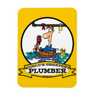 WELTBESTE PLUMBER IV CARTOON MAGNET