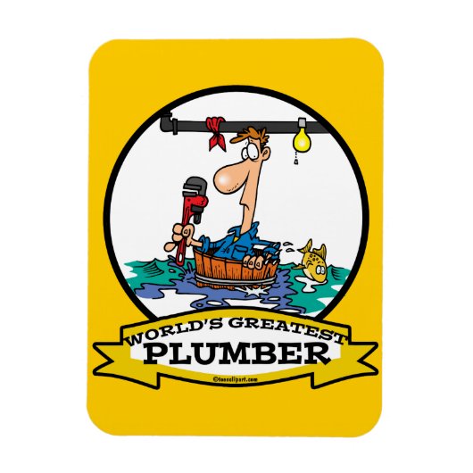WELTBESTE PLUMBER IV CARTOON MAGNET (Vertikal)