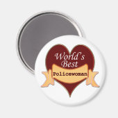 Weltbeste Polizistin Magnet (Vorderseite/Rückseite)