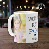 Weltbeste Pop Großkind Name 2 FotoCollage Kaffeetasse