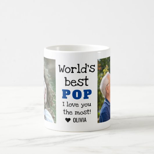 Weltbeste Pop-Liebe für 2 Foto Kaffeetasse (Mittel)