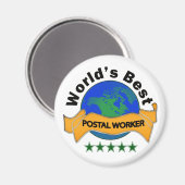 Weltbeste Postarbeiter Magnet (Vorderseite/Rückseite)