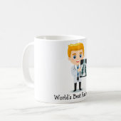 Weltbeste Radiologin - Blonde Male Xray Kaffeetasse (Vorderseite Links)