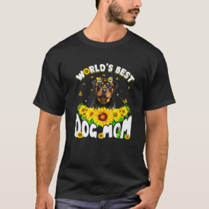 Weltbeste Rottweiler-Hunde-Mama Sonniger Muttertag T-Shirt
