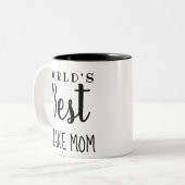 Weltbeste Schlange-Mama (Schlicht) - individuell a Zweifarbige Tasse (Vorderseite Links)