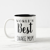 Weltbeste Schlange-Mama (Schlicht) - individuell a Zweifarbige Tasse (Links)