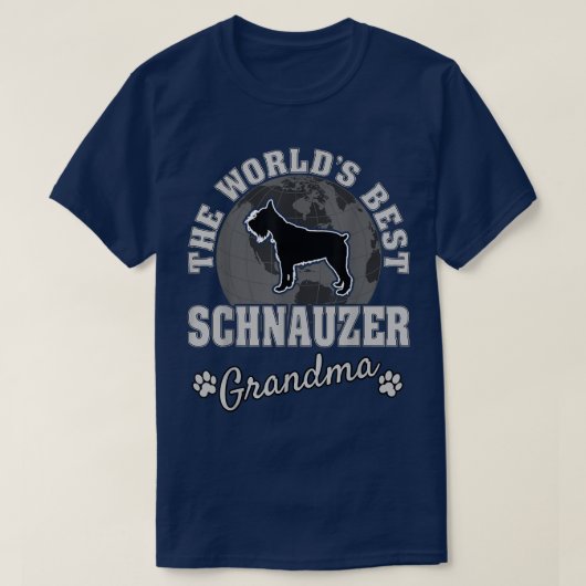 Weltbeste Schnauzer-Grandma T T-Shirt (Design vorne)
