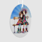 Weltbeste Schwester / Freund / Relativ Ornament (Vorderseite)