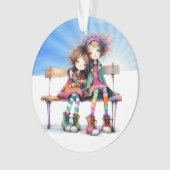 Weltbeste Schwester / Freund / Relativ Ornament (Vorderseite)