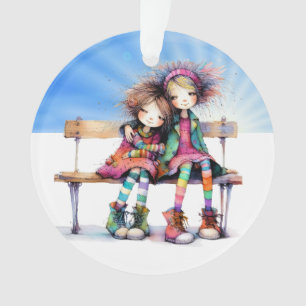 Weltbeste Schwester / Freund / Relativ Ornament