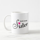 Weltbeste Schwester Kaffeetasse (Links)
