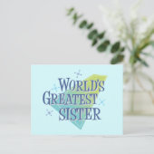 Weltbeste Schwester Postkarte (Stehend Vorderseite)