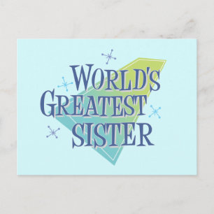 Weltbeste Schwester Postkarte