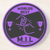 Weltbeste Schwiegermutter Getränkeuntersetzer (Vorne)