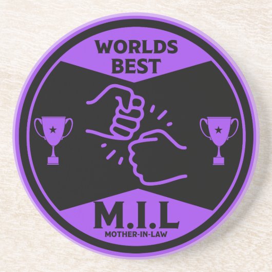 Weltbeste Schwiegermutter Getränkeuntersetzer (Vorne)