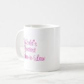 Weltbeste Schwiegermutter Kaffeetasse (Vorderseite Links)