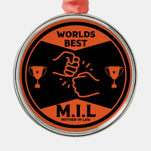 Weltbeste Schwiegermutter Ornament Aus Metall (Vorne)