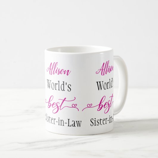 Weltbeste Schwiegermutter Personalisiert Kaffeetasse (VorderseiteRechts)