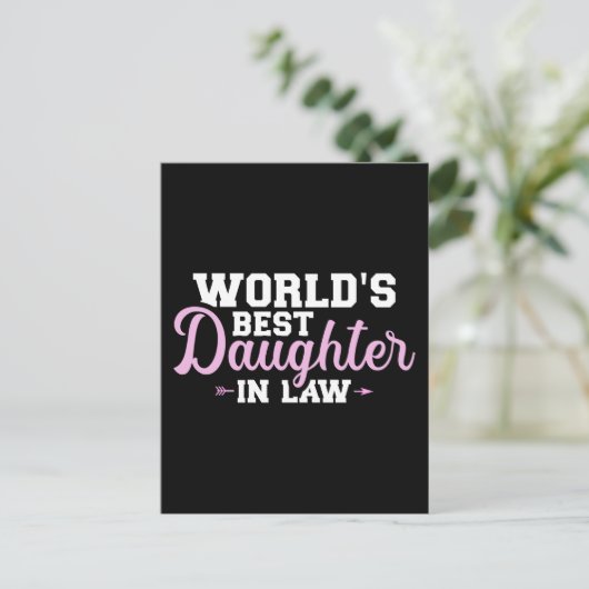 Weltbeste Schwiegertochter Postkarte (Stehend Vorderseite)