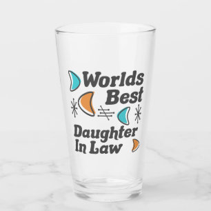 Weltbeste Schwiegertochter Retro Glas