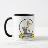 WELTBESTE SCHWIERIGKEIT ALTER MANN CARTOON TASSE (Links)