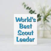 Weltbeste Scout Leader-Ware Postkarte (Stehend Vorderseite)
