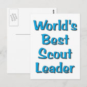 Weltbeste Scout Leader-Ware Postkarte (Vorne/Hinten)