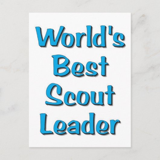 Weltbeste Scout Leader-Ware Postkarte (Vorderseite)