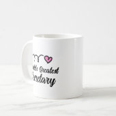 Weltbeste Sekretärin Kaffee-Tasse Geschenk Kaffeetasse (Vorderseite Links)