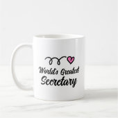 Weltbeste Sekretärin Kaffee-Tasse Geschenk Kaffeetasse (Links)