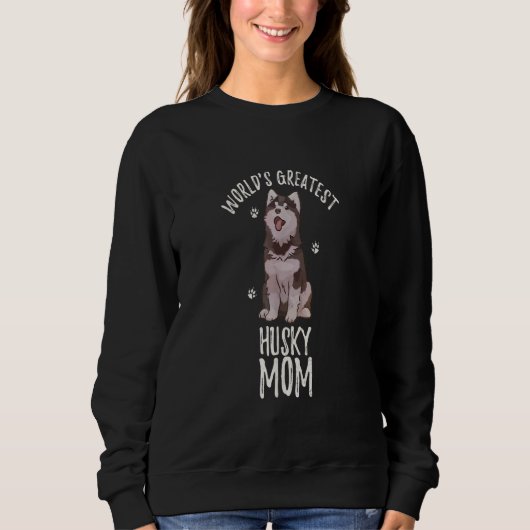 weltbeste sibirische Husky Mama Funny Dog Mama Sweatshirt (Vorderseite)